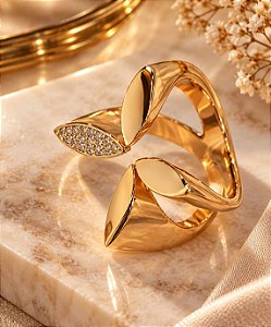 ANEL LUXO ABERTO DPL FOLHAS COM ZIRC N20
