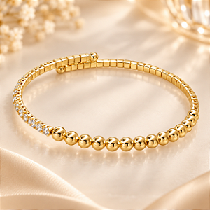 BRACELETE ESFERAS C ZIRCONIAS CRAVEJ