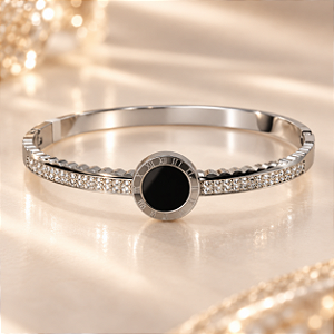 BRACELETE RESINA E CRISTAL LARG