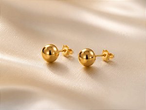 BRINCO ESFERA JOIA BASE EM AÇO DOURADO