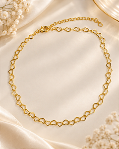 CHOKER CORRENTE CORAÇÕES