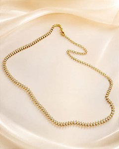 CHOKER RIVIERA PEDRA NAVETE LOSANGO 30+10CM EXTENS