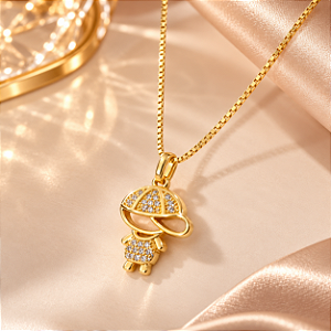 Conjunto - CONJ 2 PÇ GARG VENEZ 45 + PINGENTE MENINO COM BONÉ CRAV ZIRC