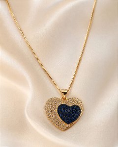 Conjunto - CONJ 2PÇ CORDÃO + PING CORAÇÃO CRAV ZIRC 2 CORES