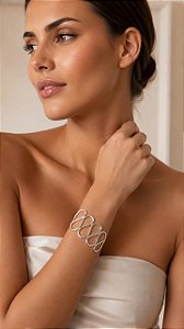 BRACELETE REGULÁVEL EM S INFINITUS  PRATA