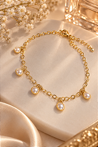 PULSEIRA ELO COM BERLOQ PÉROLAS