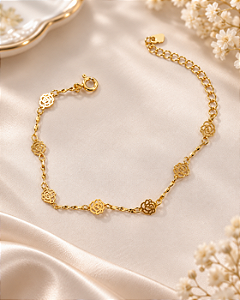 PULSEIRA ELOS COM ROSAS