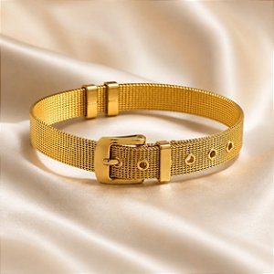 PULSEIRA MALHA ESTILO RELOG 23CM