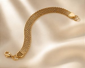 Pulseira - PULSEIRA MALHA LARG 10mm COMPR 22CM