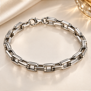 PULSEIRA BRACELETE ELO CARTIER DUPLO