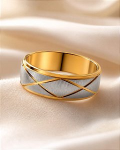 ALIANÇA DE COMPROMISSO N 20 AÇO DOURADO