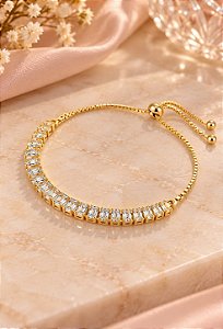 PULSEIRA RIVIERA 3X3MM ZIRC COM REGULAGEM