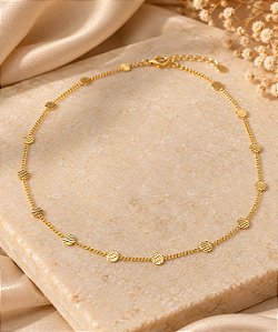 CHOCKER SEQUENCIA CHAPINHA REDONDA DIAMANTADA