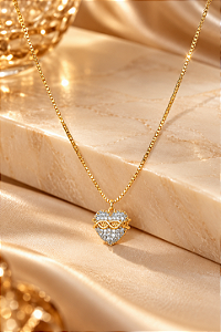 Conjunto - CONJ CORDÃO VENEZ + PING CORAÇÃO CRAV COROA DE CRISTO CENTRAL