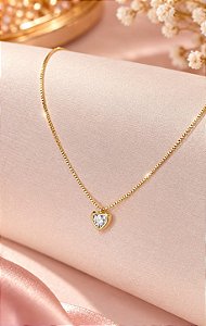 CONJ CORDÃO VENEZ + PING ZIRCONIA CORAÇÃO