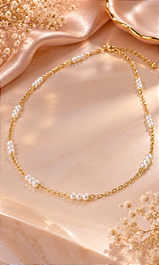 CHOKER MELINDROSINHA DE PEROLAS 2MM