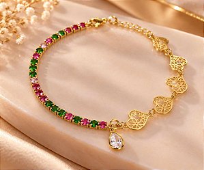PULSEIRA RIVIERA COLORIDA MISTA, MEIA RIVIERA MEIA