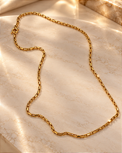 CORRENTE 60CM MASCUL ELO GARTIER EM AÇO DOURADO