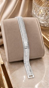 BRACELETE MALHA COM FECHO LUXO 12MM LARG