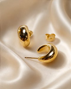 BRINCO MEIA ARGOLA TIPO GOTA FECHADA DIAMETR 15MM