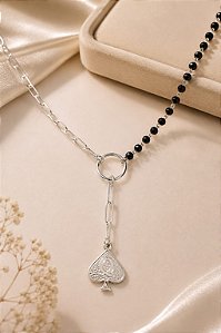 GARG PRATA MISTO  ELOS / PEDRA ONIX C PING ELOS C