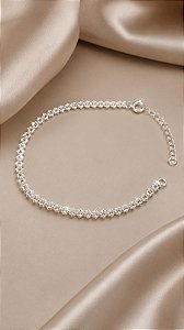 BRACELETE PREGO MALHA EM PRATA 18CM