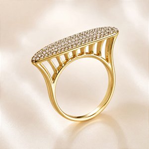 ANEL TOPO ALTO CRAVEJ DE ZIRC E RODIO