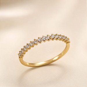 ANEL TIPO APARADOR 1 LINHA CRAVEJADA DE ZIRCONIA E