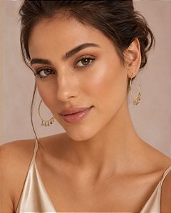 BRINCO ARGOLA G COM ZIRCONIAS COLORS PENDENTES