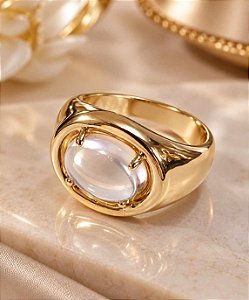 ANEL PONTO LUZ OVAL  ENVOLTO EM GARRAS