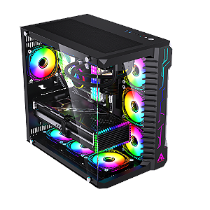 Gabinete Gamer Ryvel Cube Black RY-GB-CB-BL