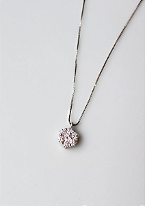 Corrente Com Pingente Ouro 18k Flor