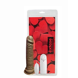 Pênis em Silicone com Vibrador e Ventosa VVN14 - 20 x 4,5cm