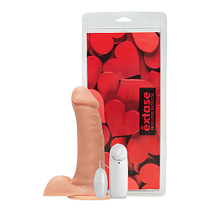 Pênis em Silicone com Vibrador e Ventosa VVN18 - 19 x 4,8cm