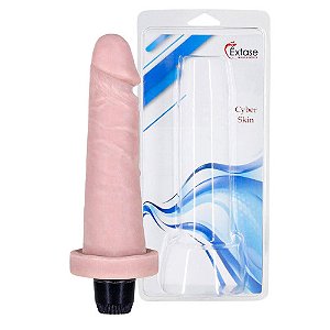 Pênis Realístico em CyberSKin com Vibro CV05 - 16,5 x 3,5cm