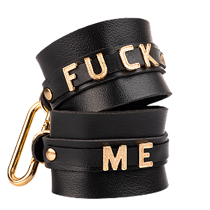 Bracelete Fuck Me Gold com Mosquete