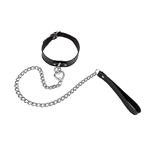 Gargantilha Coração com Guia Corrente Prateada