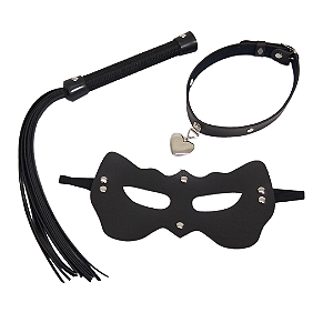 Kit Lamour com Máscara, Chicotinho e Gargantilha