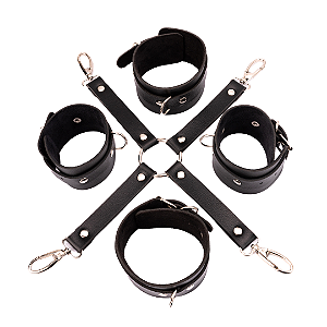 Kit Separador em X com Braceletes e Tornozeleiras Ajustáveis