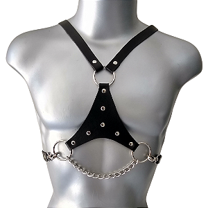 HARNESS PEITORAL MASCULINO COM CORRENTE