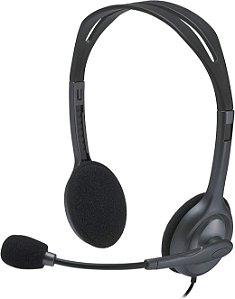 Headset Estéreo H111 Multidispositivos 3,5 Mm Cinza Logitech