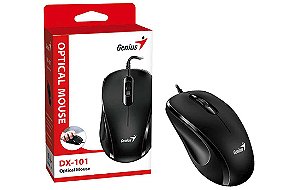 MOUSE GENIUS DX-101, USB, 1200 DPI, 3 BOTÕES, BLACK
