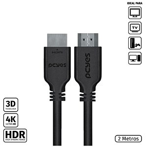 Cabo Hdmi 2.0 Macho 2 Metros - Phm20-2 - Pcyes
