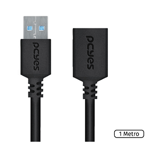 Cabo Extensor Usb A 3.0 M P/ F 1Metro  - Puamf3-1  Pyces