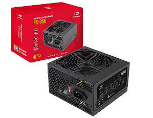 FONTE ATX 350W C3TECH PS-350BK BIVOLT S/ CABO CHAVEADA MANUALMENTE