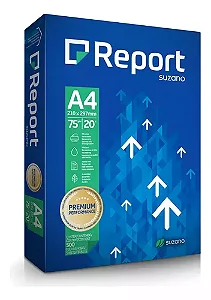Papel Sulfite Report A4 - 210 x 297 mm 75g Branco Pacote com 500 Folhas