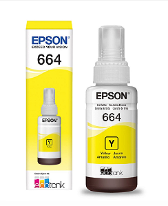 FRASCO DE TINTA EPSON T664420-AL AMARELA L110/L120/L200/L210/L220/L300/L355 / L3
