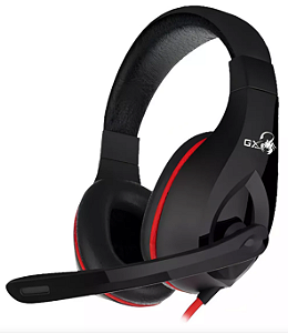Fone de ouvido over-ear gamer Genius GX Gaming HS-G560  preto e vermelho
