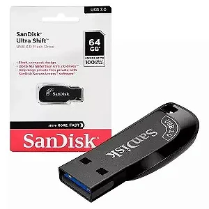 Pendrive Sandisk 64GB, Ultra Shift, USB 3.2