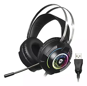 FONE OUVIDO SATELLITE HEADSET GH-550 USB STEREO 50MM 7.1 LED RGB PRETO
